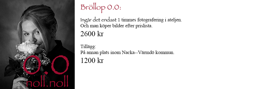 Wedding 0.0 Bröllopsfotografering 0.0